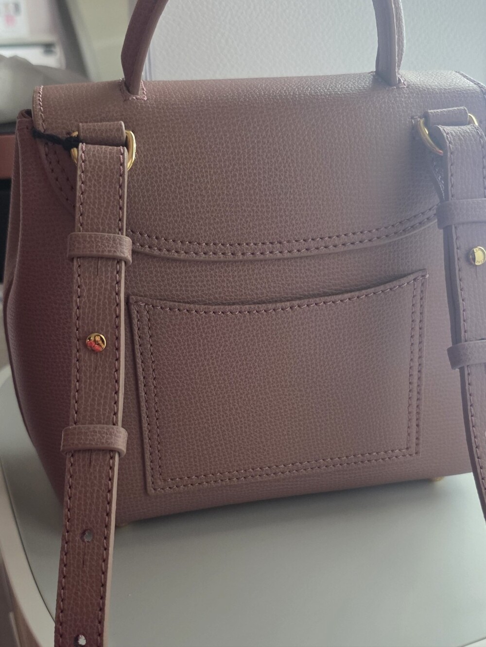 Like New Polene Numero Un Nano Textured Lilac crossbody purse handbag - Picture 9 of 9